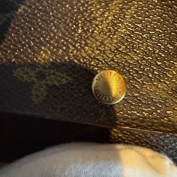 Louis Vuitton Monogram Porte Monnaie Plat Coin Purse Wallet Brown/ - Picture 6 of 15